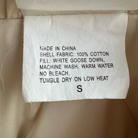 Scandia Home Quilted Down Wrap Jacket Coat Cream - Picture 7 of 8